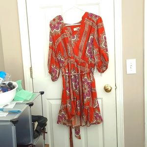 Anthropology Porridge Isabel Paisley Puff Cottage Mini Dress